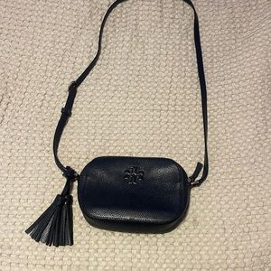 Tory Burch Black Leather Camera Bag